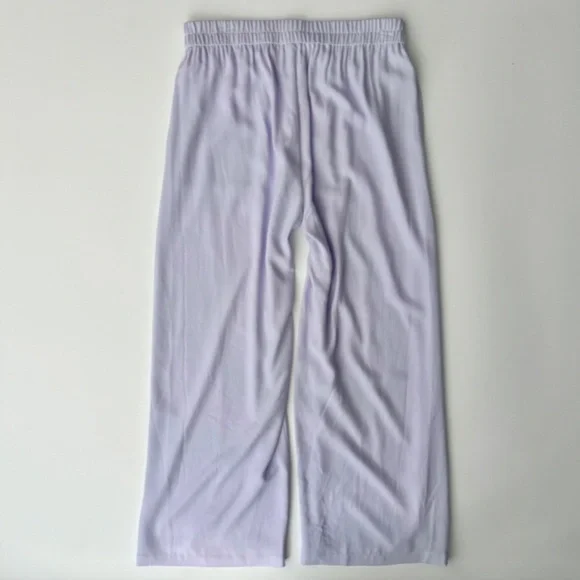 Eileen Fisher Nwt Silk Georgette Crepe Wide Leg Wisteria Purple Pant Pants - Picture 3 of 3